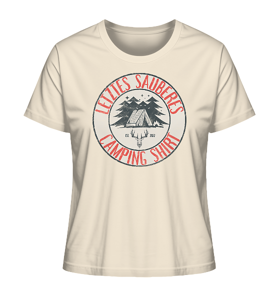 Letztes sauberes Camping Shirt - Damen Premium Bio Shirt - Kiebitzdelle