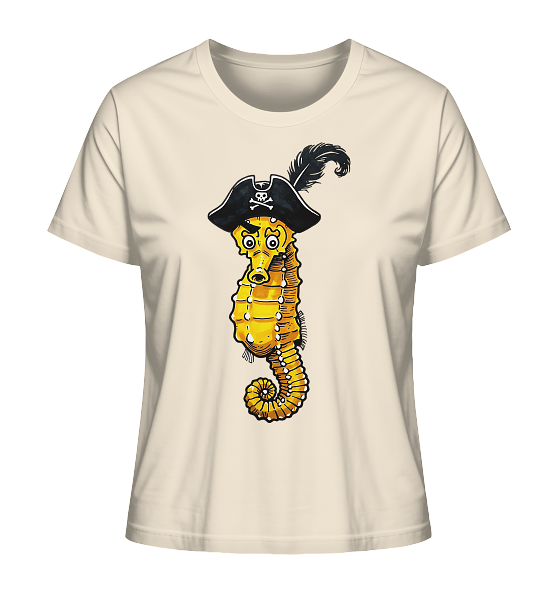 Seepferdchen Seeräuber Pirat - Damen Premium Bio Shirt - Kiebitzdelle