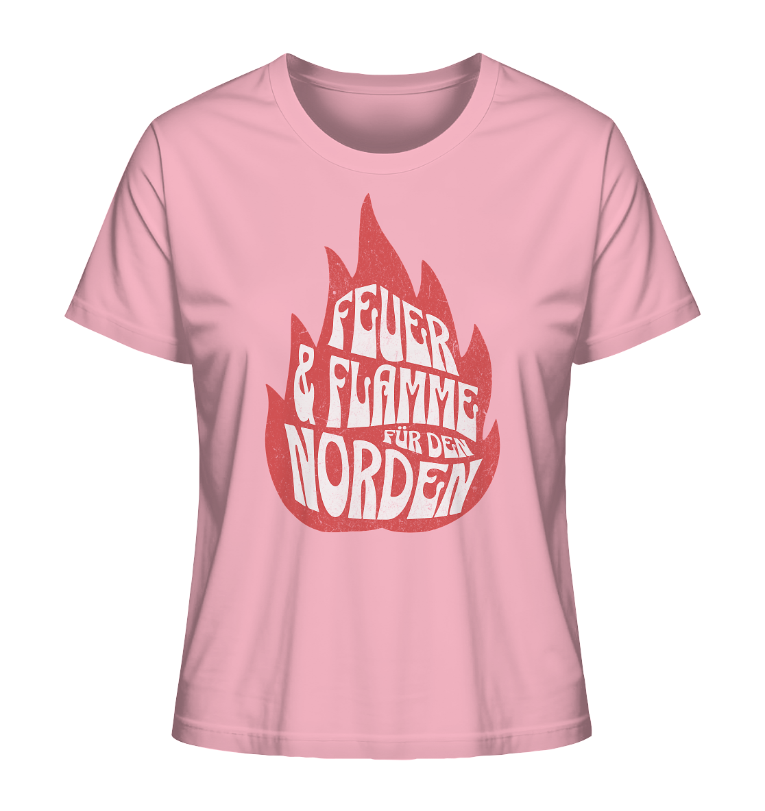 Feuer und Flamme für den Norden - Damen Premium Bio Shirt - Kiebitzdelle