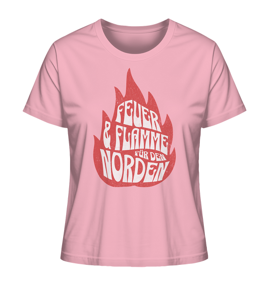 Feuer und Flamme für den Norden - Damen Premium Bio Shirt
