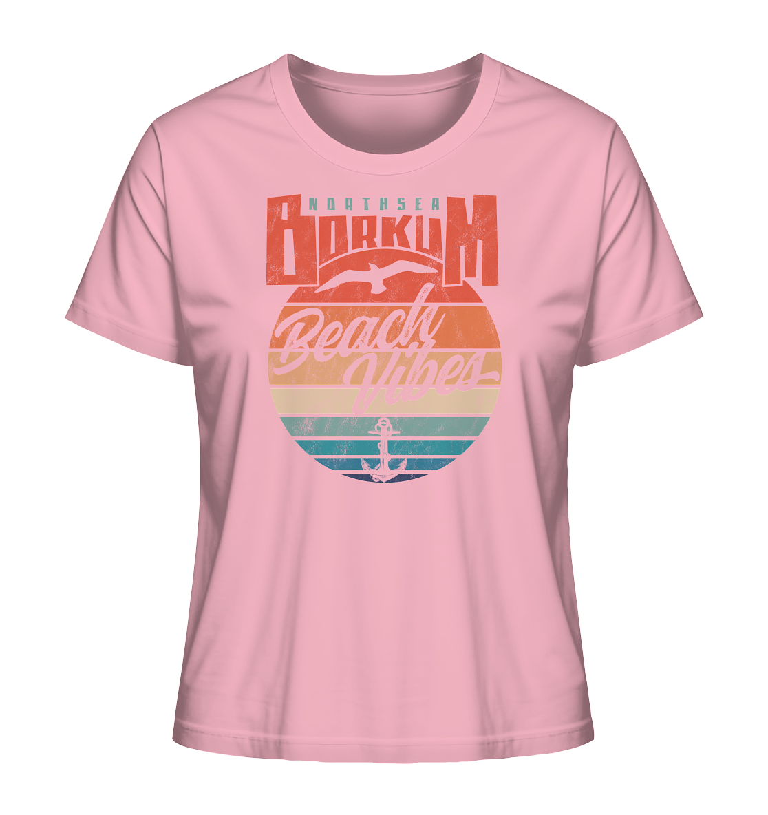 Borkum Beach Vibes - Damen Premium Bio Shirt - Kiebitzdelle