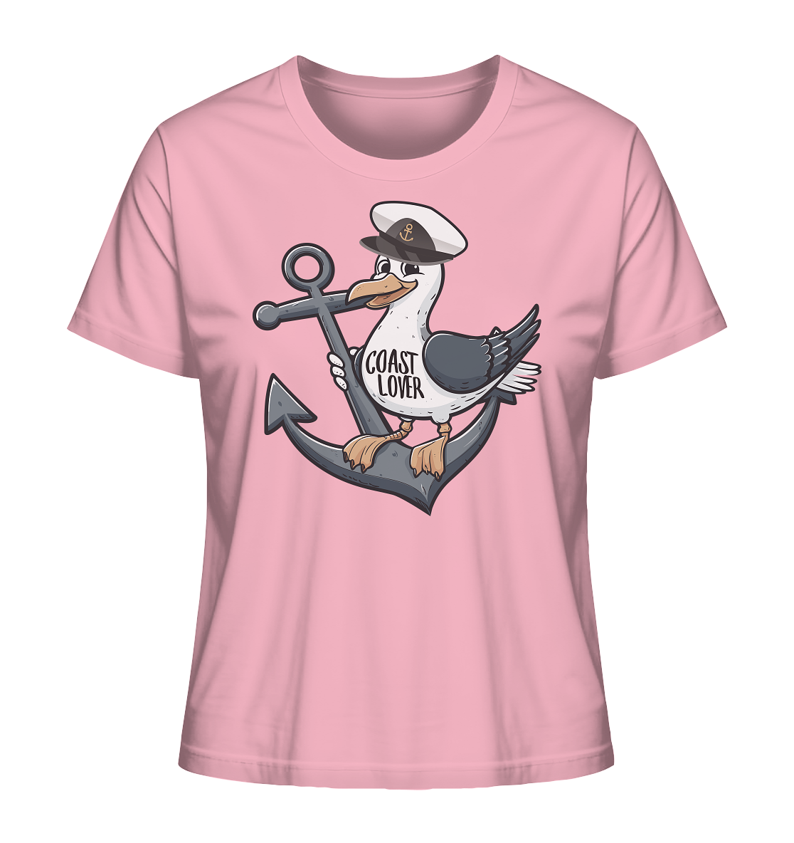 Coast Lover Möwe Kapitän - Damen Premium Bio Shirt - Kiebitzdelle