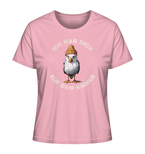 Ich hab Dich auf dem Kieker Möwe Spruch - Damen Premium Bio Shirt - Kiebitzdelle