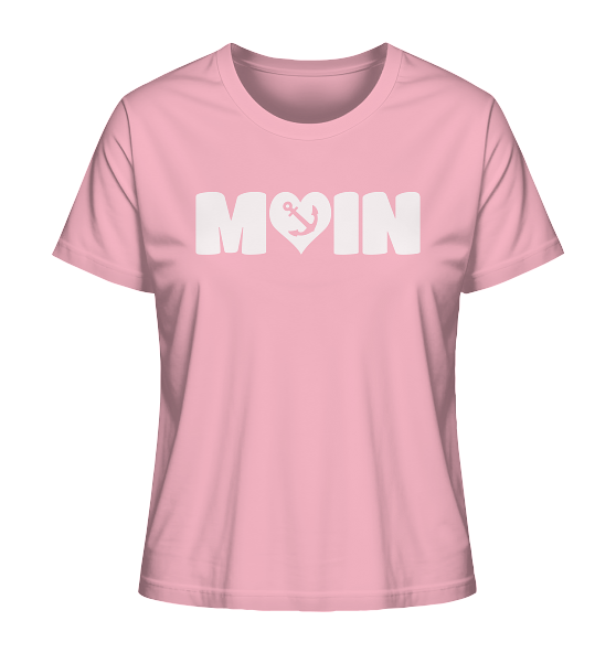 Moin Spruch mit Herz Anker  - Damen Premium Bio Shirt