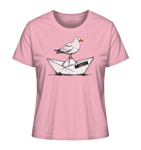 Papierschiff Möwe Moin - Damen Premium Bio Shirt - Kiebitzdelle