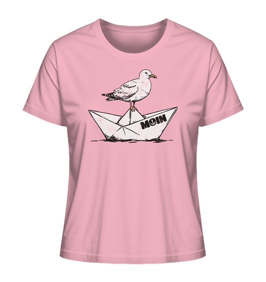 Papierschiff Möwe Moin - Damen Premium Bio Shirt