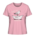Kurs auf Fischbrötchen Papierschiff Möwe - Damen Premium Bio Shirt - Kiebitzdelle