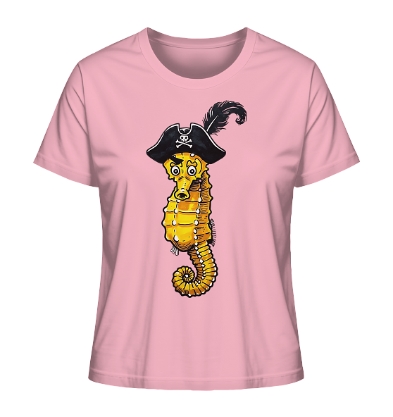 Seepferdchen Seeräuber Pirat - Damen Premium Bio Shirt