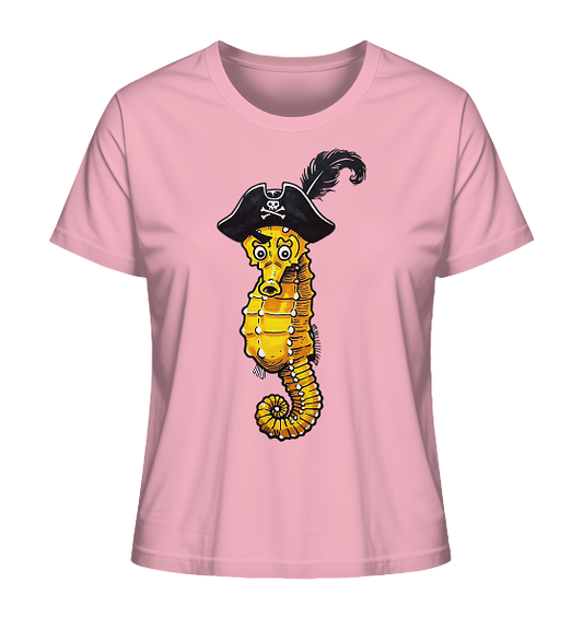 Seepferdchen Seeräuber Pirat - Damen Premium Bio Shirt