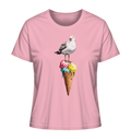 Eisdieb Freche Möwe mit Eiscreme - Damen Premium Bio Shirt - Kiebitzdelle