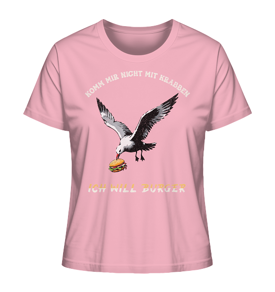 Freche Möwe will Burger statt Krabben - Damen Premium Bio Shirt - Kiebitzdelle