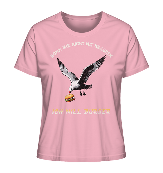 Freche Möwe will Burger statt Krabben - Damen Premium Bio Shirt