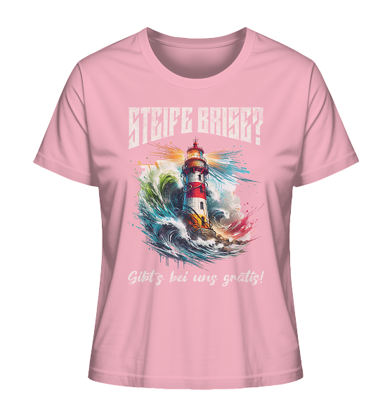 Steife Brise gibt’s bei uns gratis Leuchtturm Spruch - Damen Premium Bio Shirt - Kiebitzdelle