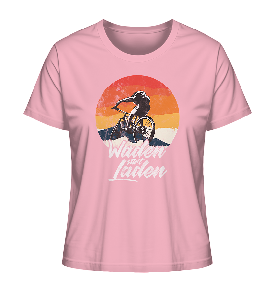 Waden statt Laden Fahrrad E-Bike Radtrikot - Damen Premium Bio Shirt - Kiebitzdelle