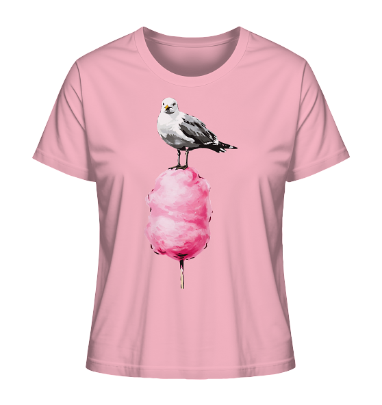 Möwe auf Zuckerwatte - Damen Premium Bio Shirt - Kiebitzdelle