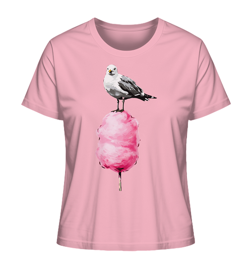 Möwe auf Zuckerwatte - Damen Premium Bio Shirt - Kiebitzdelle