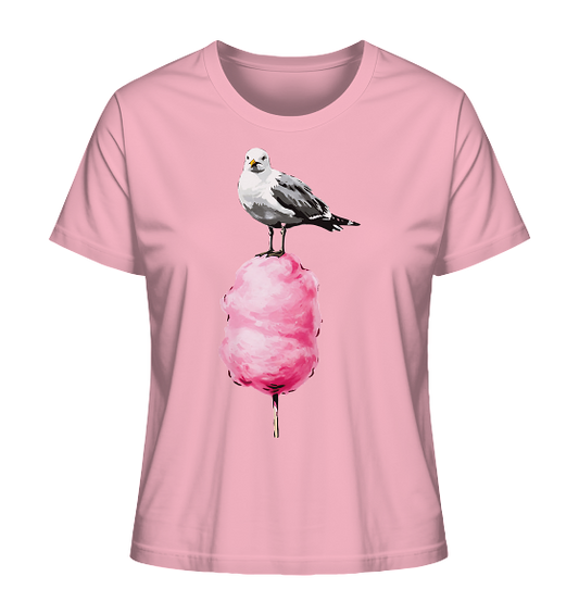 Möwe auf Zuckerwatte - Damen Premium Bio Shirt