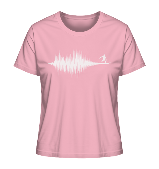 Soundwave Schallewelle Surfer Equilizer - Damen Premium Bio Shirt - Kiebitzdelle