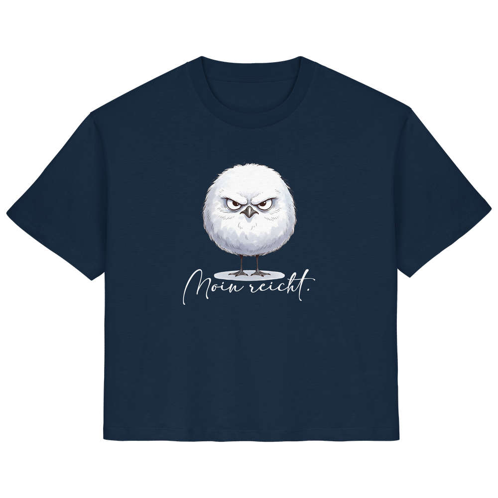 Moin reicht - Grimmige runde Möwe - Ladies Organic Shirt