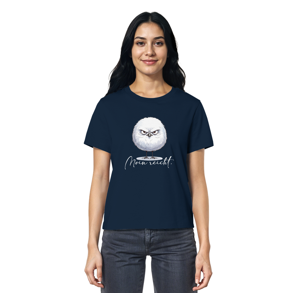 Moin reicht - Grimmige runde Möwe - Ladies Organic Shirt