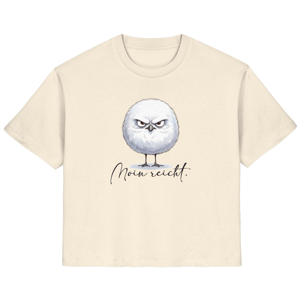 Moin reicht - Grimmige runde Möwe - Ladies Organic Shirt