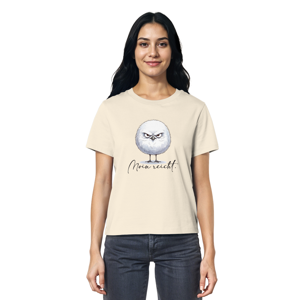 Moin reicht - Grimmige runde Möwe - Ladies Organic Shirt