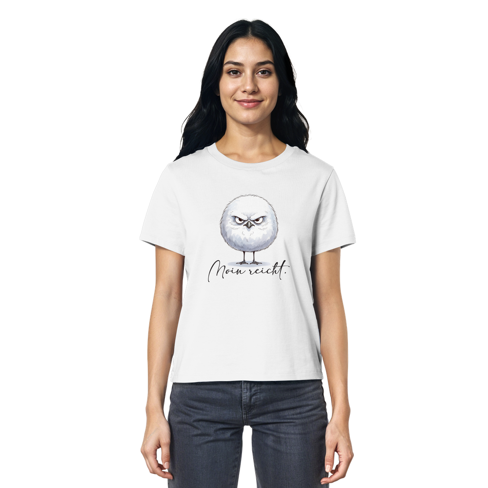 Moin reicht - Grimmige runde Möwe - Ladies Organic Shirt
