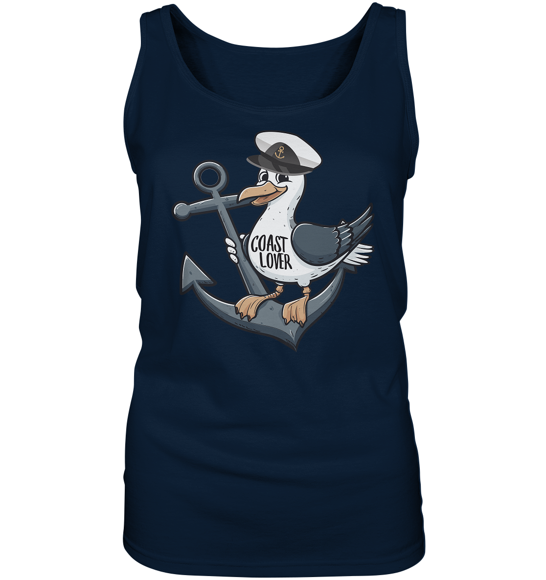 Coast Lover Möwe Kapitän - Damen Tank-Top - Kiebitzdelle