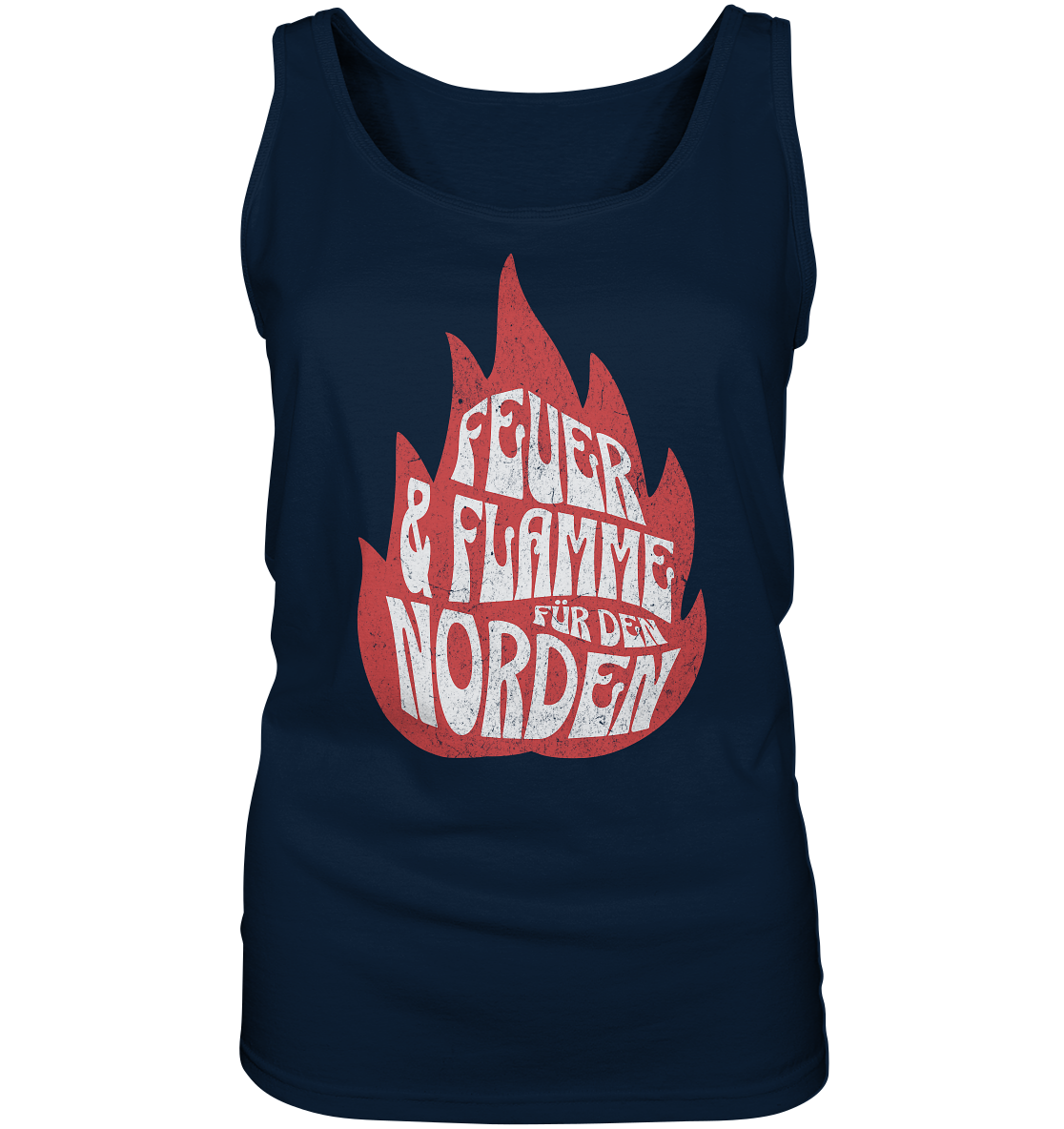Feuer und Flamme für den Norden - Damen Tank-Top - Kiebitzdelle