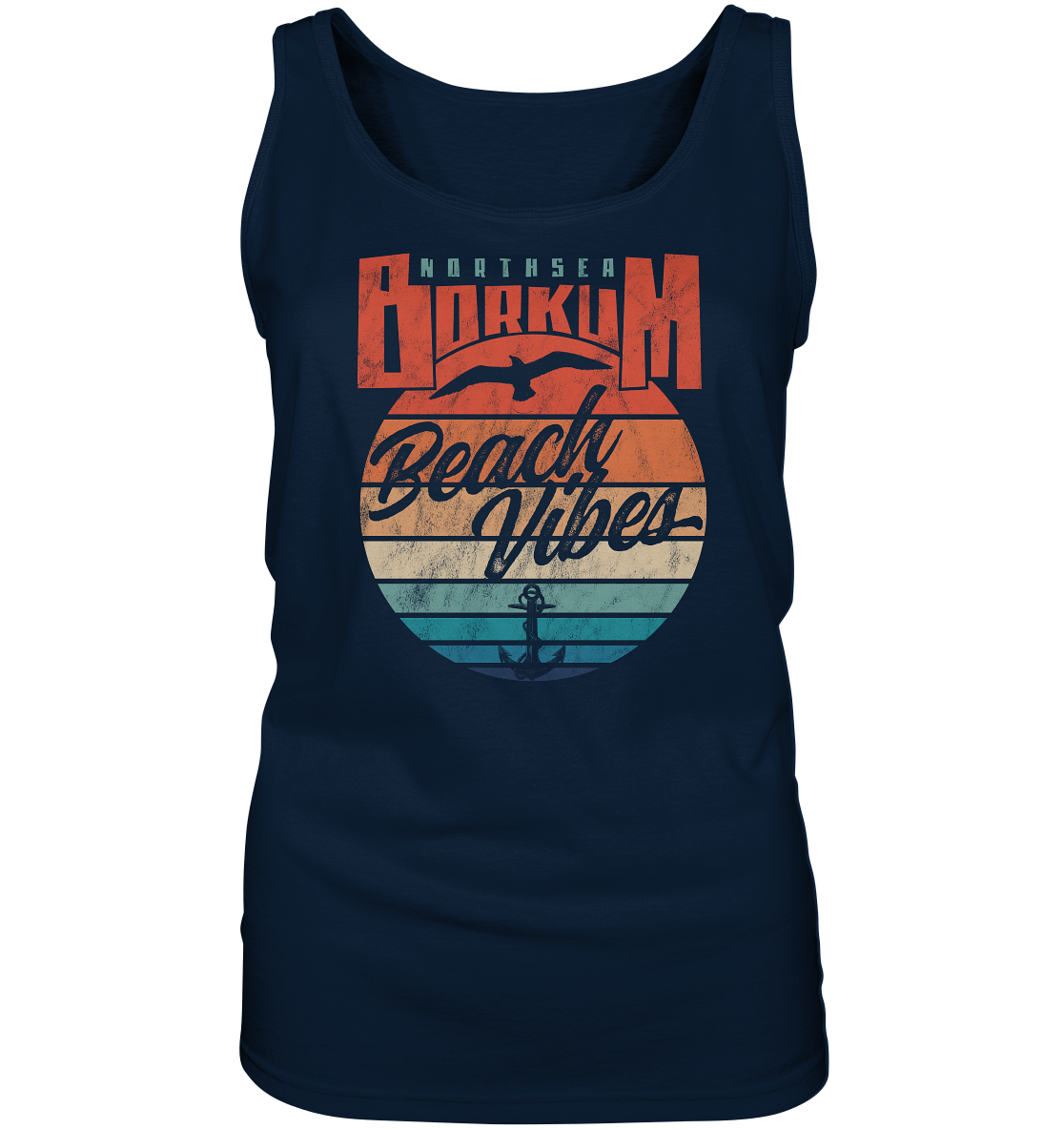 Borkum Beach Vibes - Damen Tank-Top - Kiebitzdelle