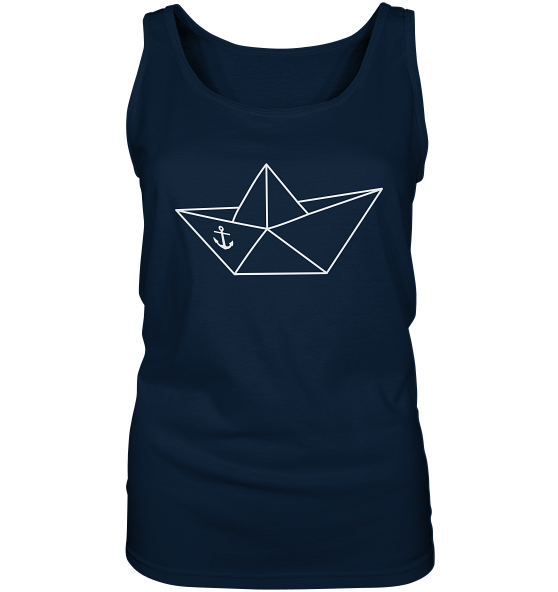 Papierschiff Papierboot Origami - Damen Tank-Top - Kiebitzdelle