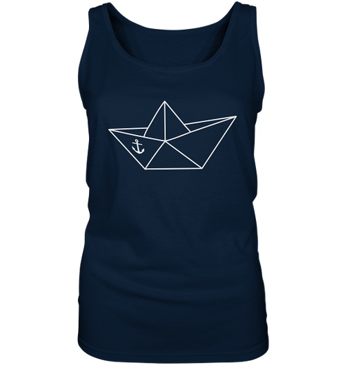 Papierschiff Papierboot Origami - Damen Tank-Top - Kiebitzdelle