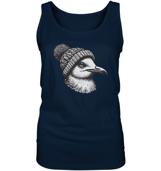Coole Möwe mit Pudelmütze - Damen Tank-Top - Kiebitzdelle
