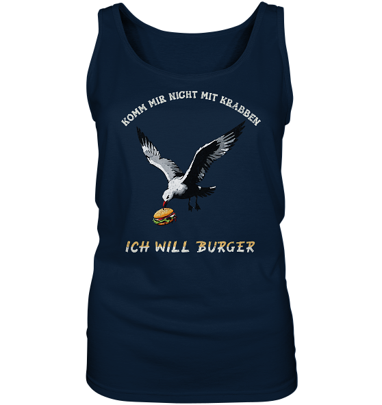 Freche Möwe will Burger statt Krabben - Damen Tank-Top - Kiebitzdelle