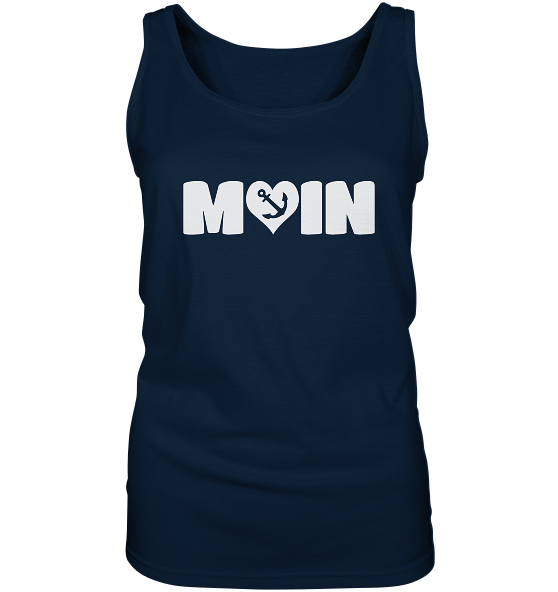 Moin Spruch mit Herz Anker - Damen Tank-Top - Kiebitzdelle