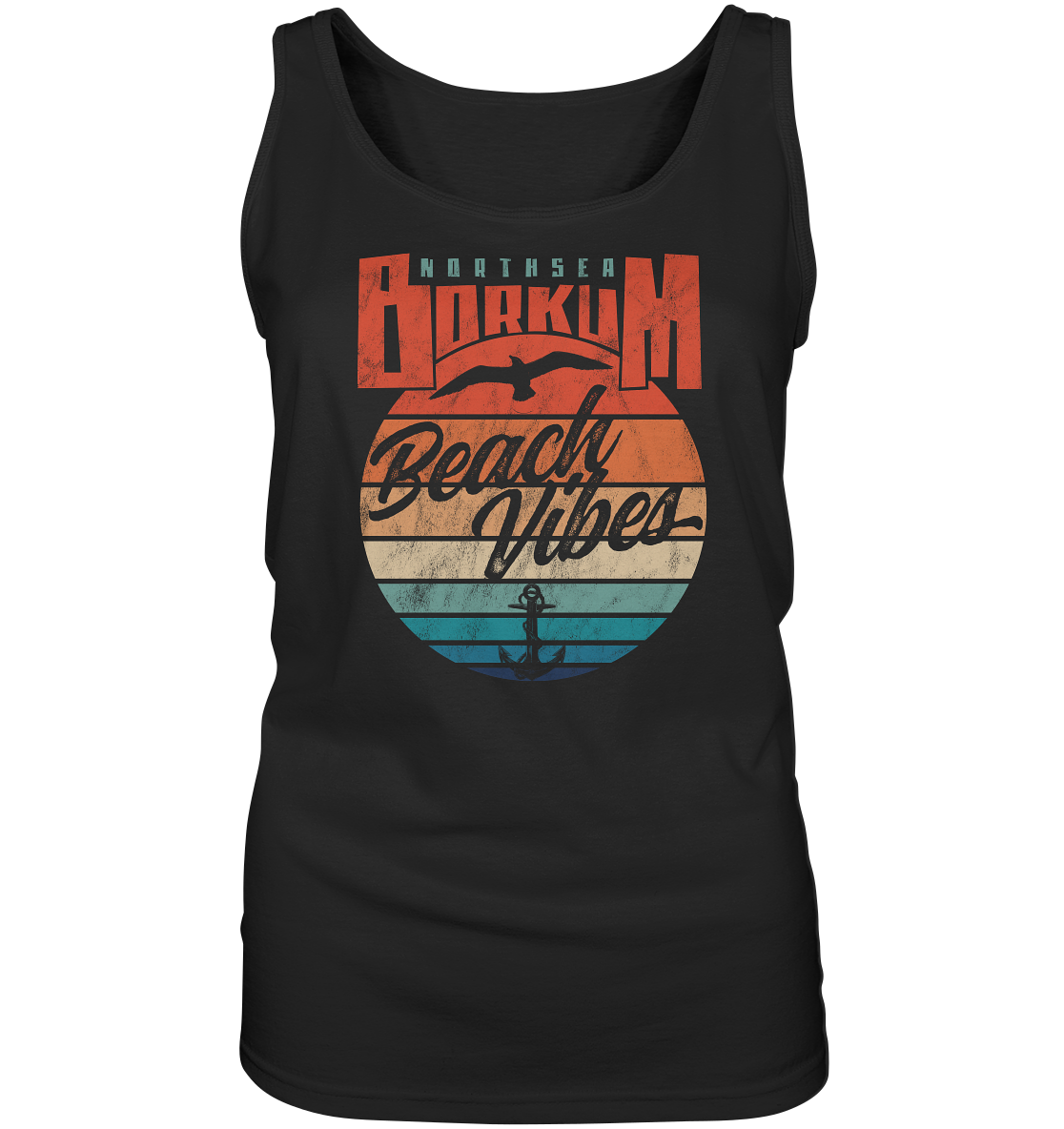 Borkum Beach Vibes - Damen Tank-Top - Kiebitzdelle