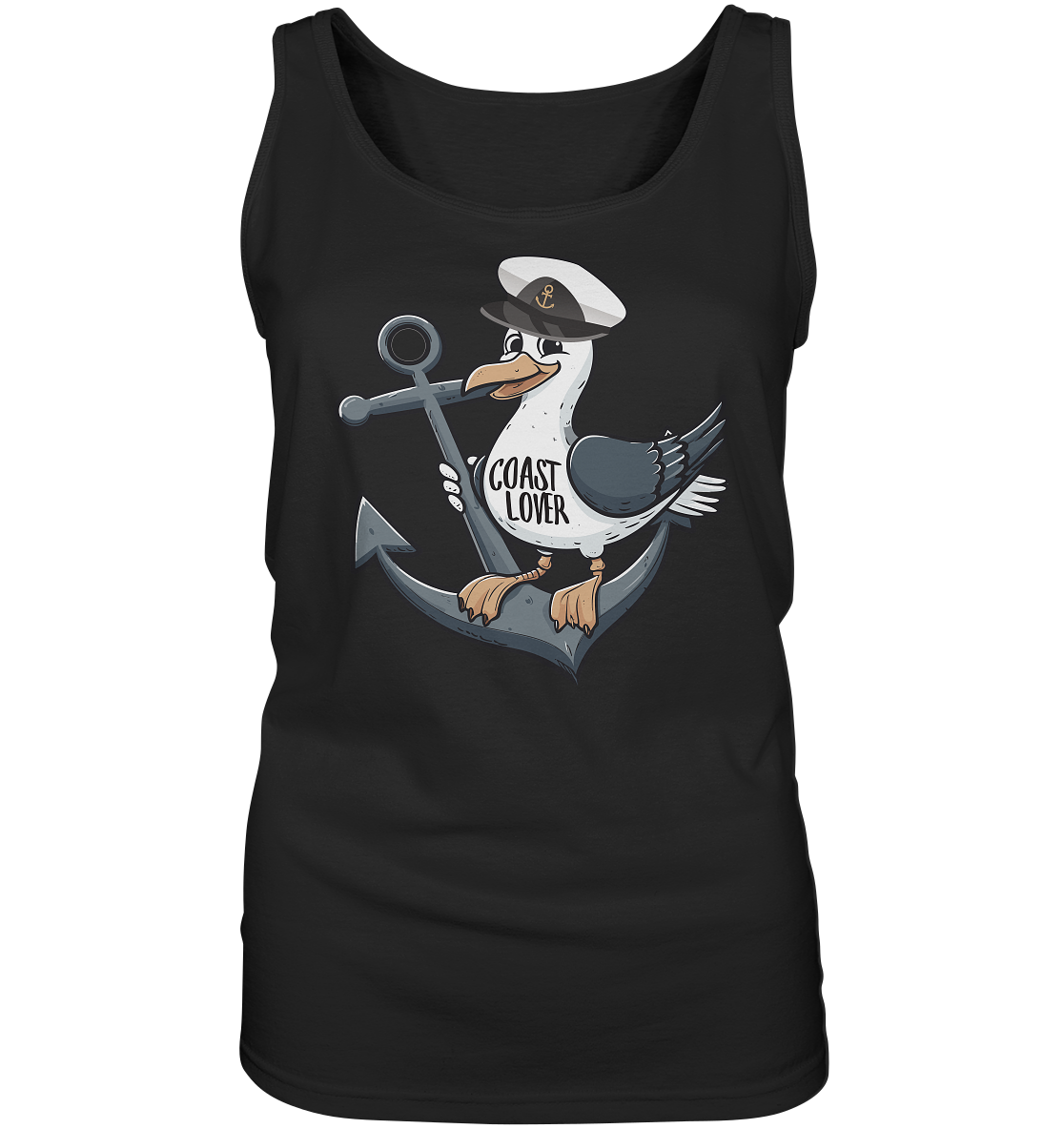 Coast Lover Möwe Kapitän - Damen Tank-Top - Kiebitzdelle
