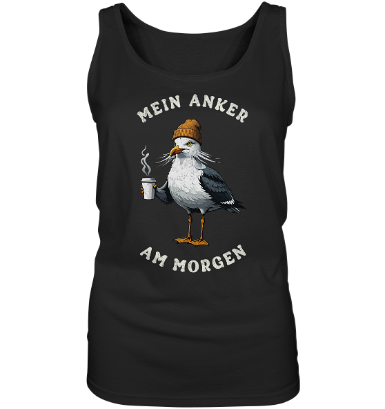 Mein Anker am Morgen Kaffee Möwe - Damen Tank-Top - Kiebitzdelle