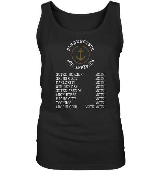 Norddeutsch für Anfänger - Damen Tank-Top - Kiebitzdelle