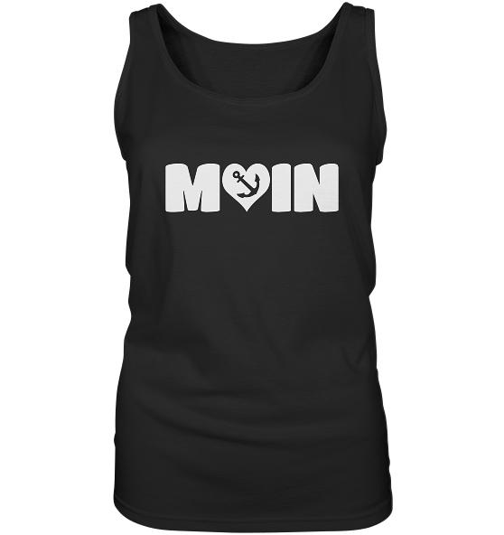 Moin Spruch mit Herz Anker - Damen Tank-Top