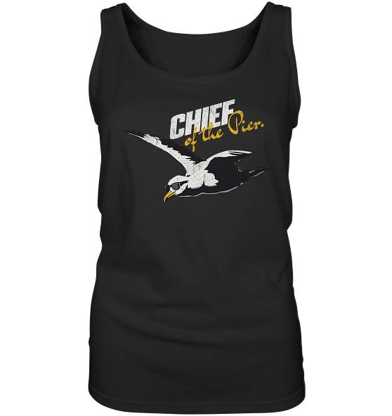 Chief of the Pier Chef Möwe mit Sonnenbrille - Damen Tank-Top - Kiebitzdelle