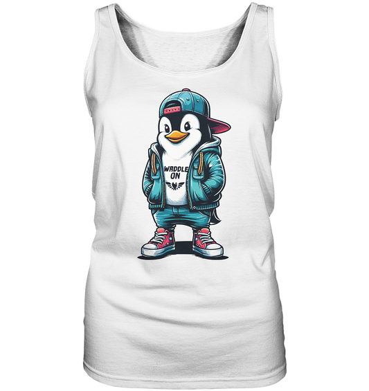Hipster Pinguin Waddle On - Damen Tank-Top