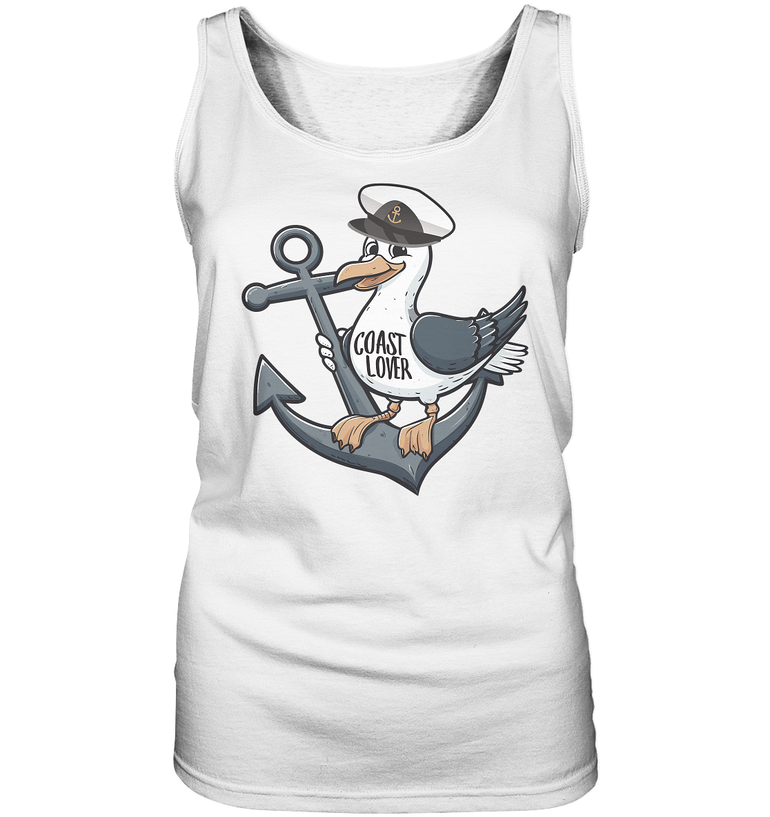Coast Lover Möwe Kapitän - Damen Tank-Top - Kiebitzdelle