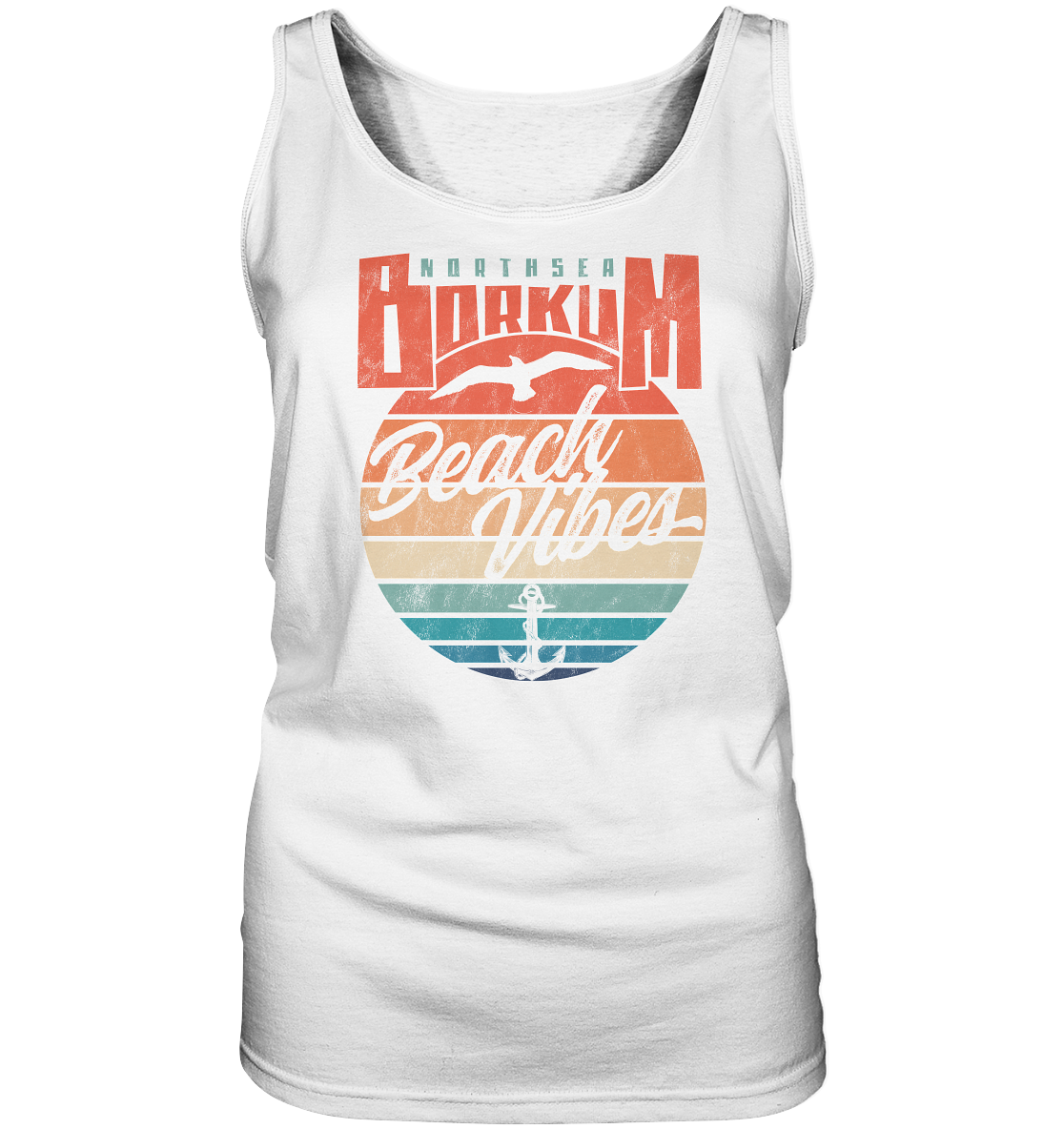 Borkum Beach Vibes - Damen Tank-Top - Kiebitzdelle