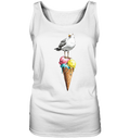 Eisdieb Freche Möwe mit Eiscreme - Damen Tank-Top - Kiebitzdelle