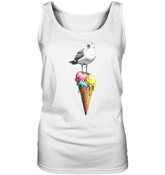 Eisdieb Freche Möwe mit Eiscreme - Damen Tank-Top
