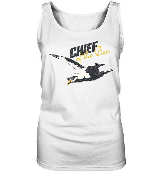 Chief of the Pier Chef Möwe mit Sonnenbrille - Damen Tank-Top - Kiebitzdelle