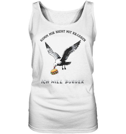 Freche Möwe will Burger statt Krabben - Damen Tank-Top