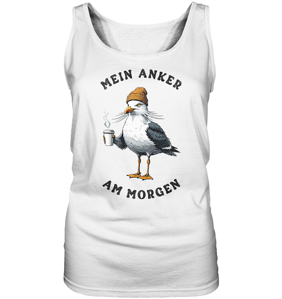 Mein Anker am Morgen Kaffee Möwe - Damen Tank-Top - Kiebitzdelle