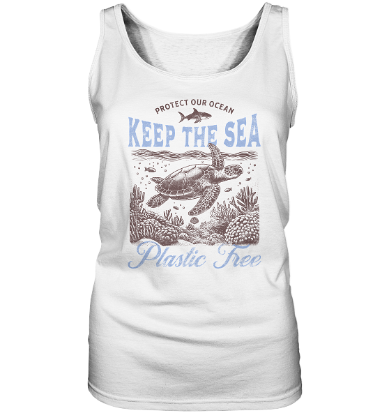 Keep the Sea Plastic Free Umweltschutz Spruch - Damen Tank-Top - Kiebitzdelle